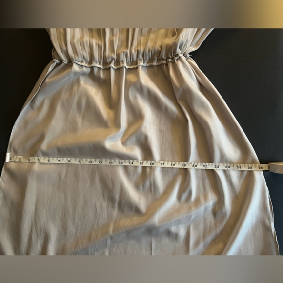 Neiman Marcus Chiffon Pleated Dove Grey Skirt Ballroom Dance - Picture 4 of 5